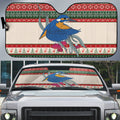 Aussie Kingfisher Bird Christmas Auto Sun Shade Festive Knitted Pattern Inspired