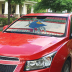 Aussie Kingfisher Bird Christmas Auto Sun Shade Festive Knitted Pattern Inspired