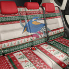 Aussie Kingfisher Bird Christmas Back Car Seat Cover Festive Knitted Pattern Inspired