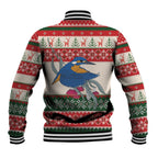Aussie Kingfisher Bird Christmas Baseball Jacket Festive Knitted Pattern Inspired