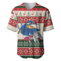 Aussie Kingfisher Bird Christmas Baseball Jersey Festive Knitted Pattern Inspired