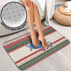 Aussie Kingfisher Bird Christmas Bathroom Set Festive Knitted Pattern Inspired