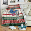 Aussie Kingfisher Bird Christmas Blanket Festive Knitted Pattern Inspired