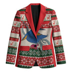 Aussie Kingfisher Bird Christmas Blazer Festive Knitted Pattern Inspired