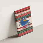 Aussie Kingfisher Bird Christmas Canvas Wall Art Festive Knitted Pattern Inspired