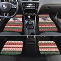 Aussie Kingfisher Bird Christmas Car Mats Festive Knitted Pattern Inspired