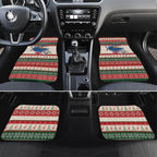 Aussie Kingfisher Bird Christmas Car Mats Festive Knitted Pattern Inspired