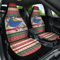 Aussie Kingfisher Bird Christmas Car Seat Cover Festive Knitted Pattern Inspired