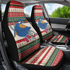 Aussie Kingfisher Bird Christmas Car Seat Cover Festive Knitted Pattern Inspired