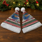 Aussie Kingfisher Bird Christmas Santa Hat Festive Knitted Pattern Inspired