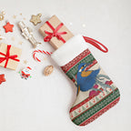 Aussie Kingfisher Bird Christmas Stocking Festive Knitted Pattern Inspired