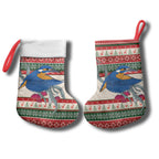 Aussie Kingfisher Bird Christmas Stocking Festive Knitted Pattern Inspired