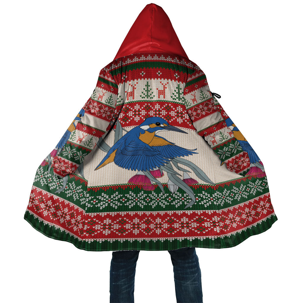 Aussie Kingfisher Bird Christmas Cloak Festive Knitted Pattern Inspired