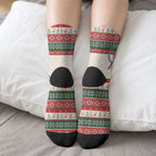 Aussie Kingfisher Bird Christmas Crew Socks Festive Knitted Pattern Inspired