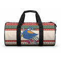 Aussie Kingfisher Bird Christmas Duffle Bag Festive Knitted Pattern Inspired