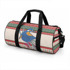 Aussie Kingfisher Bird Christmas Duffle Bag Festive Knitted Pattern Inspired