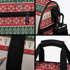 Aussie Kingfisher Bird Christmas Duffle Bag Festive Knitted Pattern Inspired