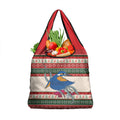 Aussie Kingfisher Bird Christmas Grocery Bag Festive Knitted Pattern Inspired
