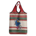 Aussie Kingfisher Bird Christmas Grocery Bag Festive Knitted Pattern Inspired