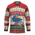 Aussie Kingfisher Bird Christmas Hockey Jersey Festive Knitted Pattern Inspired