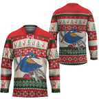 Aussie Kingfisher Bird Christmas Hockey Jersey Festive Knitted Pattern Inspired