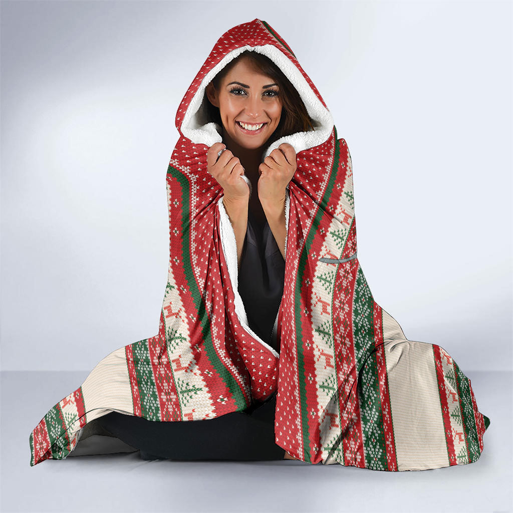 Aussie Kingfisher Bird Christmas Hooded Blanket Festive Knitted Pattern Inspired