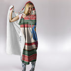 Aussie Kingfisher Bird Christmas Hooded Blanket Festive Knitted Pattern Inspired