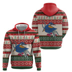 Aussie Kingfisher Bird Christmas Hoodie Festive Knitted Pattern Inspired