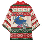 Aussie Kingfisher Bird Christmas Kimono Festive Knitted Pattern Inspired