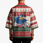 Aussie Kingfisher Bird Christmas Kimono Festive Knitted Pattern Inspired