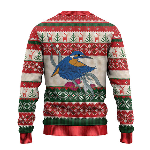 Aussie Kingfisher Bird Christmas Ugly Christmas Sweater Festive Knitted Pattern Inspired
