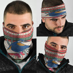 Aussie Kingfisher Bird Christmas Neck Gaiter Festive Knitted Pattern Inspired