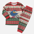 Aussie Kingfisher Bird Christmas Pajama Set Festive Knitted Pattern Inspired