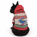 Aussie Kingfisher Bird Christmas Pet Hoodie Festive Knitted Pattern Inspired