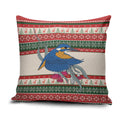 Aussie Kingfisher Bird Christmas Pillow Cover Festive Knitted Pattern Inspired