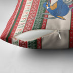 Aussie Kingfisher Bird Christmas Pillow Cover Festive Knitted Pattern Inspired