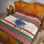 Aussie Kingfisher Bird Christmas Quilt Festive Knitted Pattern Inspired