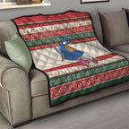 Aussie Kingfisher Bird Christmas Quilt Festive Knitted Pattern Inspired