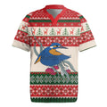 Aussie Kingfisher Bird Christmas Rugby Jersey Festive Knitted Pattern Inspired