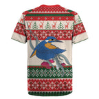 Aussie Kingfisher Bird Christmas Rugby Jersey Festive Knitted Pattern Inspired