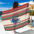 Aussie Kingfisher Bird Christmas Sarong Festive Knitted Pattern Inspired