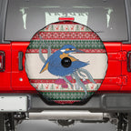 Aussie Kingfisher Bird Christmas Spare Tire Cover Festive Knitted Pattern Inspired