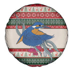 Aussie Kingfisher Bird Christmas Spare Tire Cover Festive Knitted Pattern Inspired