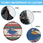 Aussie Kingfisher Bird Christmas Spare Tire Cover Festive Knitted Pattern Inspired