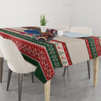 Aussie Kingfisher Bird Christmas Tablecloth Festive Knitted Pattern Inspired