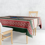 Aussie Kingfisher Bird Christmas Tablecloth Festive Knitted Pattern Inspired