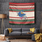 Aussie Kingfisher Bird Christmas Tapestry Festive Knitted Pattern Inspired