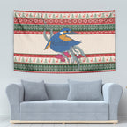 Aussie Kingfisher Bird Christmas Tapestry Festive Knitted Pattern Inspired