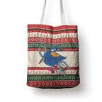 Aussie Kingfisher Bird Christmas Tote Bag Festive Knitted Pattern Inspired