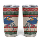 Aussie Kingfisher Bird Christmas Tumbler Cup Festive Knitted Pattern Inspired